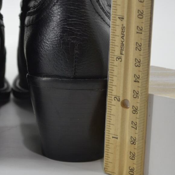 Very Volatile Leather Western Cowboy Boots Black Leather 7 - Picture 9 of 16